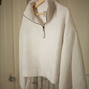 Cropped Urban Outfitters half-zip sweater
